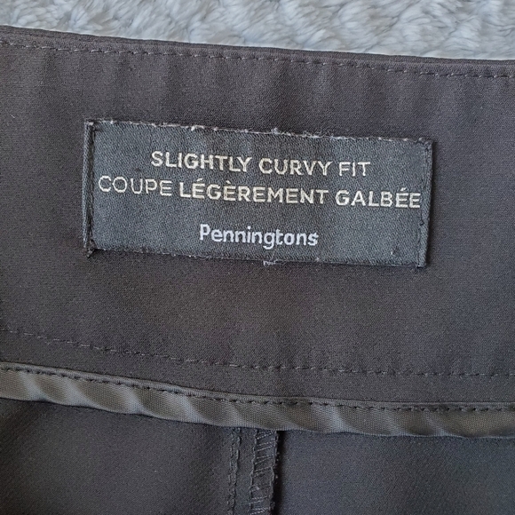PENNINGTONS Black Slightly Curvy Fit Cropped Pants Size 16 - Picture 4 of 6